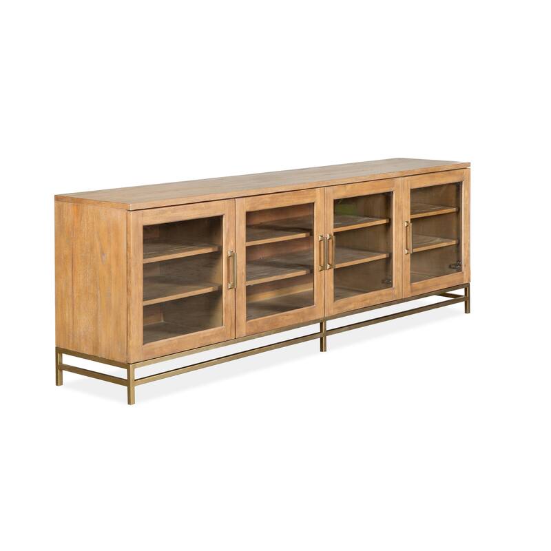 Magnussen Home Lindon Belgian Wheat Large Console - 84"W x 17"D x 29"H - 84"W x 17"D x 29"H - Beige