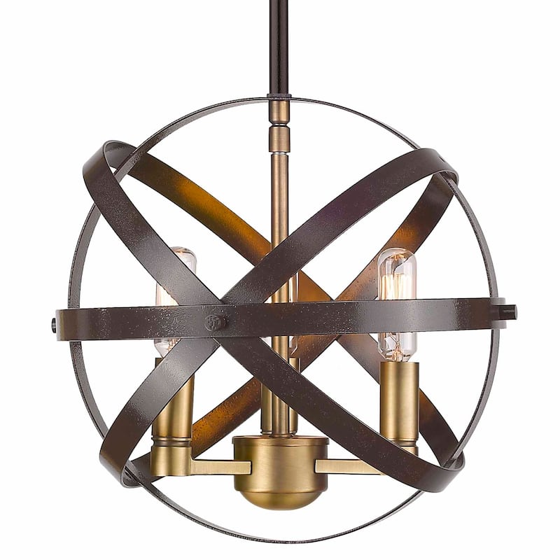 Z-Lite Cavallo 3 Light 12" Wide Globe Chandelier