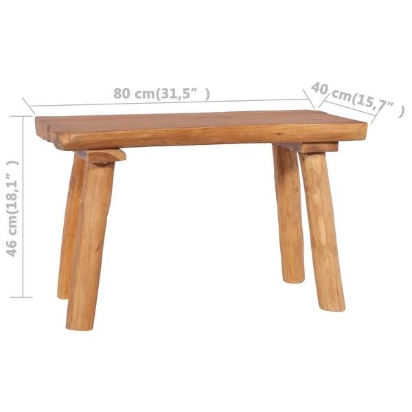 vidaXL Garden Bench 31.5" Solid Teak Wood