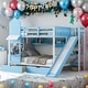 preview thumbnail 12 of 38, Full-Over-Full Castle Style Bunk Bed with 2 Drawers 3 Shelves and Slide