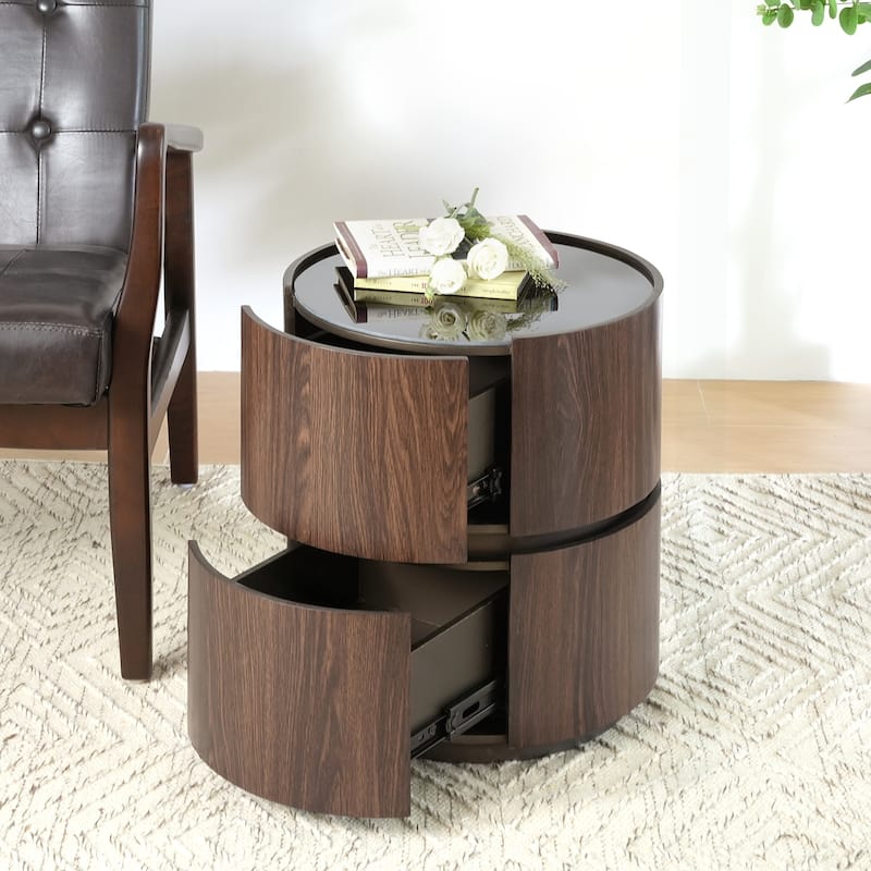 Chic Double-Layer Storage Side Table with Modern Design for Versatile Use