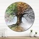 preview thumbnail 8 of 7, Designart 'Tree with Four Seasons' Oversized Traditional Wall CLock