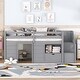 preview thumbnail 9 of 11, Modern & Clean Design Twin Size Kid Low Loft Bed With Shelves, Ladder and Drawers, Superior Quality, Maximized Space, Grey