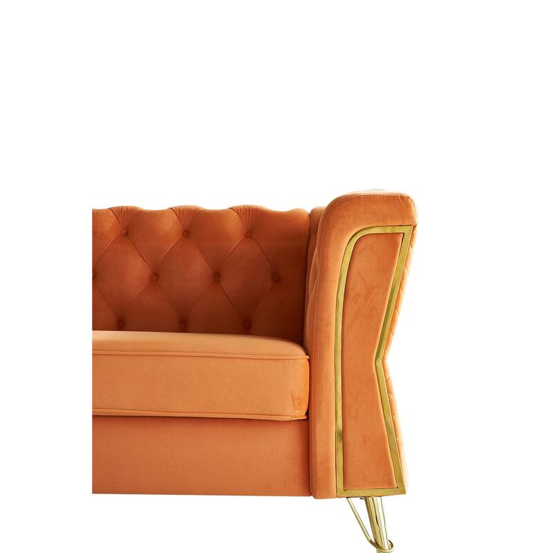 Modern Tufted Velvet Sofa