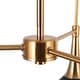 preview thumbnail 9 of 12, Conia Modern 3-Light Wheel Chandelier Black Gold Pendant for Dining Room - 25.2" D x 11.8" H