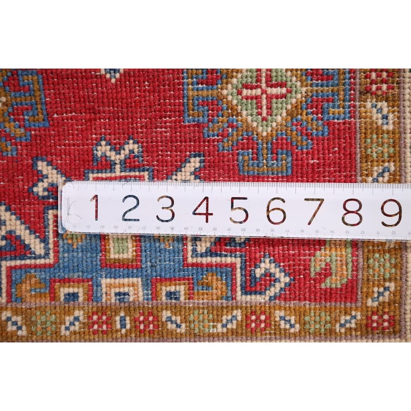 Kazak Oriental Accent Rug Hand-Knotted Traditional Wool Carpet - 2'1" x 3'0"