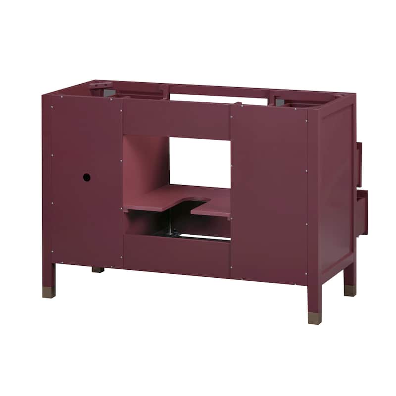 Alana Bathroom Vanity Cabinet in Burgundy Red