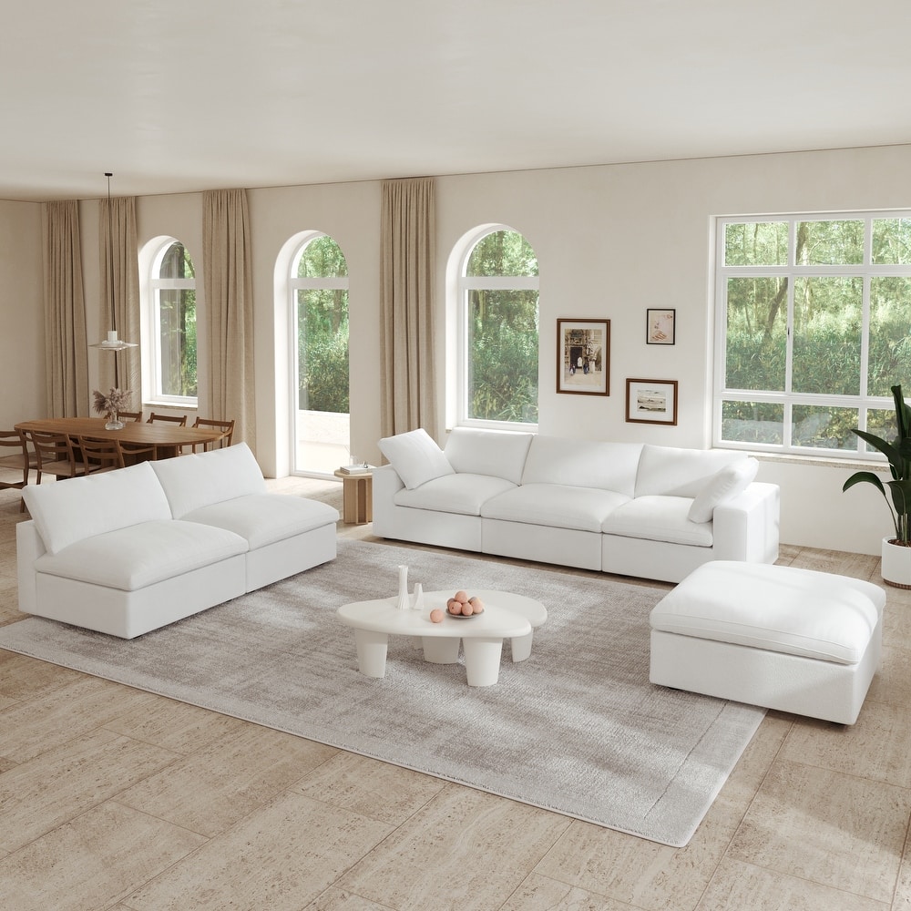 6 Piece Lager Down Filled Sectional Sofa Set