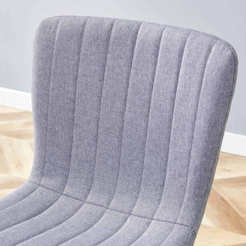 Roomfitters Minimalist Dining Chairs with Black Metal Legs, Upholstered Modern Seat Set of 4 for Interior Décor