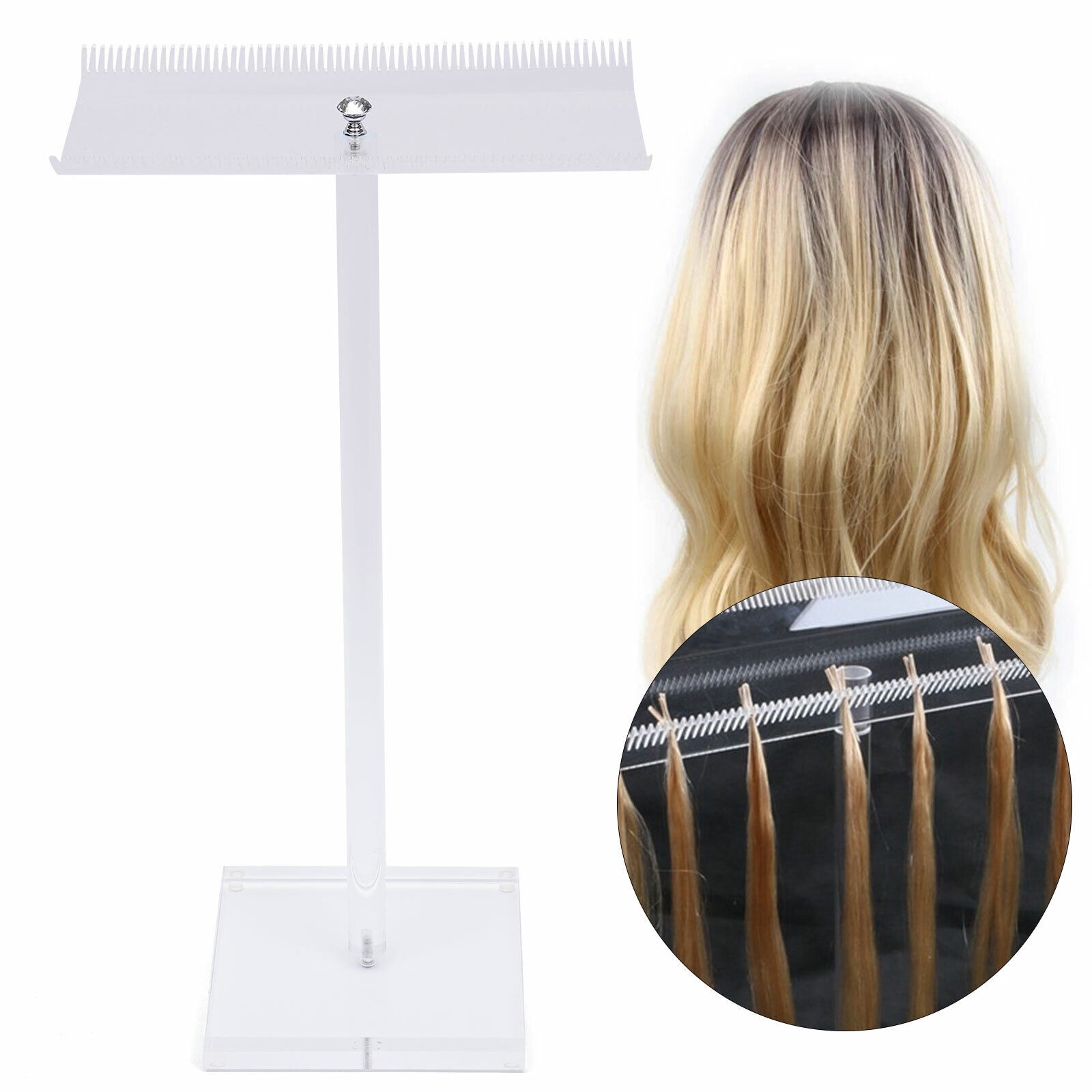 Acrylic Hair Extension Display Rack Beauty Salon Wig Weaving Stand