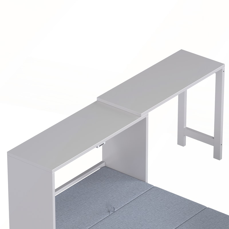 Twin Size Murphy Cabinet Bed with Adjustable Position Desk