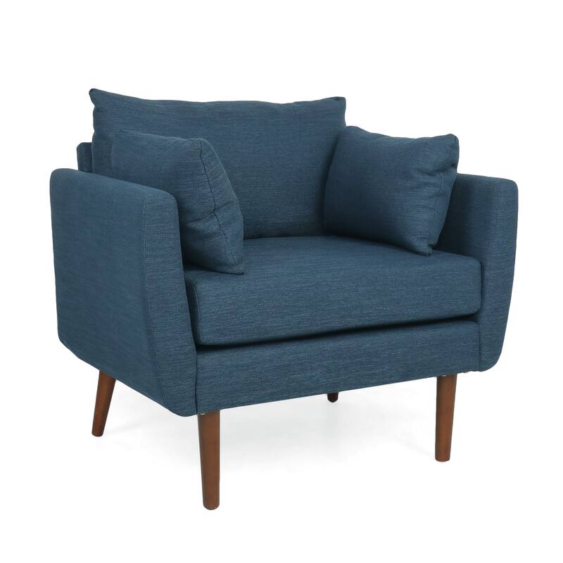 Roomfitters Modern Upholstered Accent Club Chair with Cushions, Mid-Century Supportive Lounge Seating