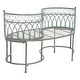 preview thumbnail 17 of 24, SAFAVIEH Outdoor Living Lara Victorian Scroll Iron Kissing Bench - 44" W x 24" L x 30.8" H