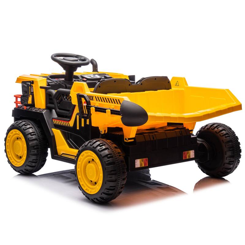 Dual-Seater Ride On Car for Kids, 24V Motor, Parental Remote Control, Bluetooth, Music, Electric Rear Dump and LED Lights