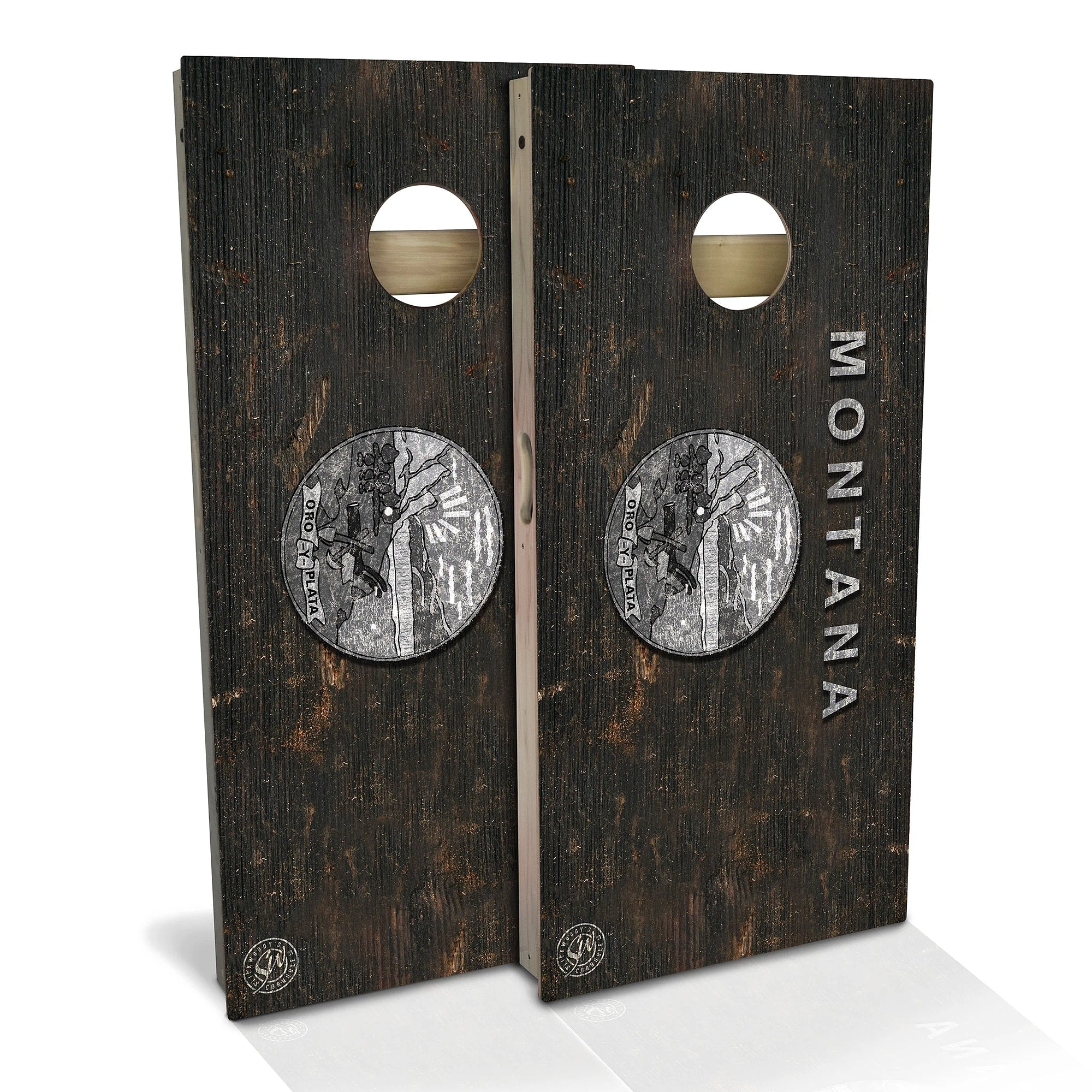 Montana Flag Rustic Outdoor Cornhole Board Set