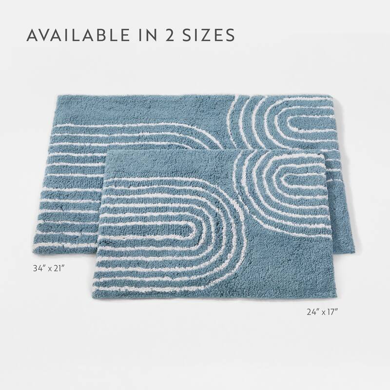Becky Cameron 100% Cotton Modern Patterned Bath Mat