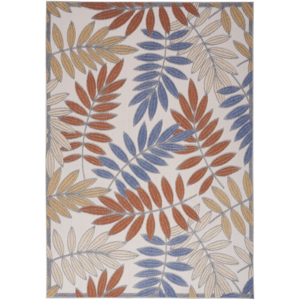 Nourison Aloha Leaf Print Vibrant Indoor/Outdoor Area Rug