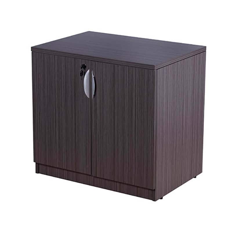 Doe Office Storage Cabinet with 2 Doors, Driftwood Gray, 31 Inch Wide