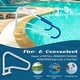 preview thumbnail 4 of 15, EROMMY 55"x32" Pool Handrail,304 Stainless Steel 440lbs Load Capacity Pool Stair Rail With Base Plate,White