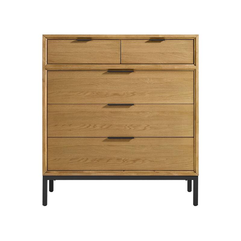 Newport 5-Drawer Dresser, Natural Oak