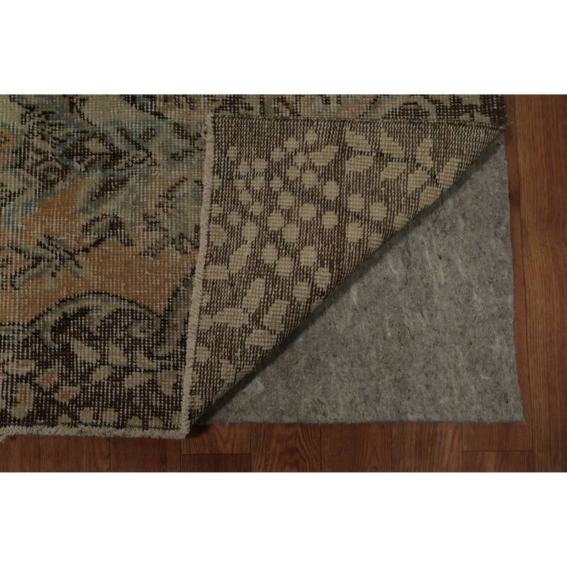 Hand Knotted Oriental 100% Wool Carpet Transitional Floral Beige & Ivories Anatolian Area Rug - 9' 3'' X 5' 8''