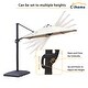 preview thumbnail 35 of 35, Clihome 11Ft Solar Tube Light Aluminum Patio Umbrella with Base