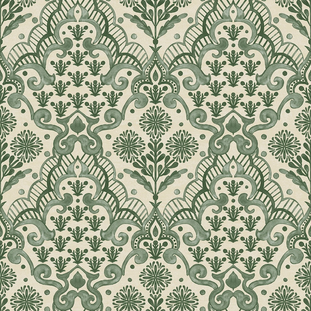 NuWallpaper Brownstone Boys Brownstone Blooms Forest Peel and Stick Wallpaper - N/A