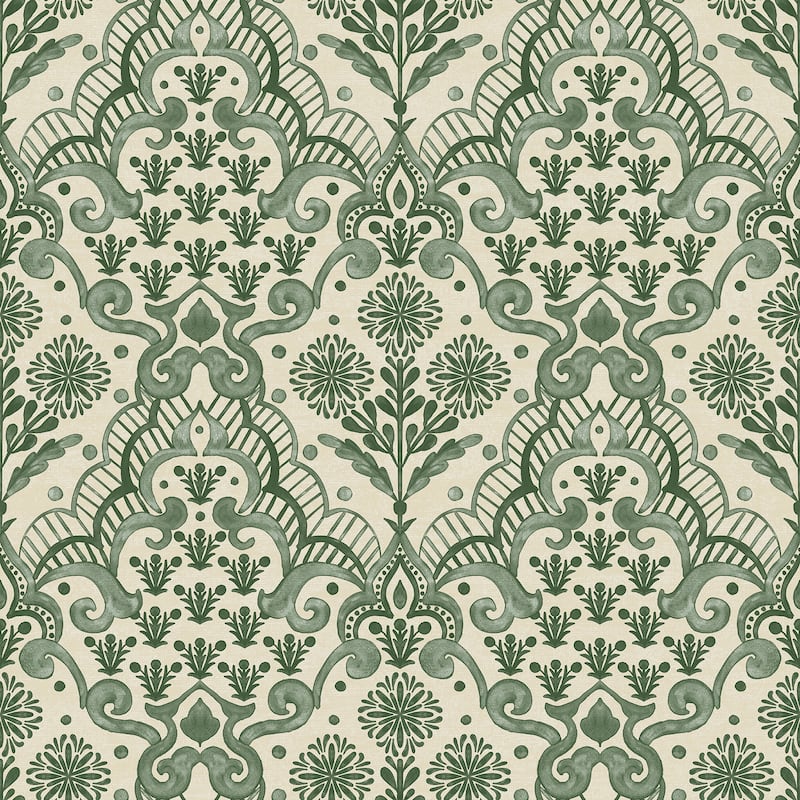 NuWallpaper Brownstone Boys Brownstone Blooms Forest Peel and Stick Wallpaper - N/A