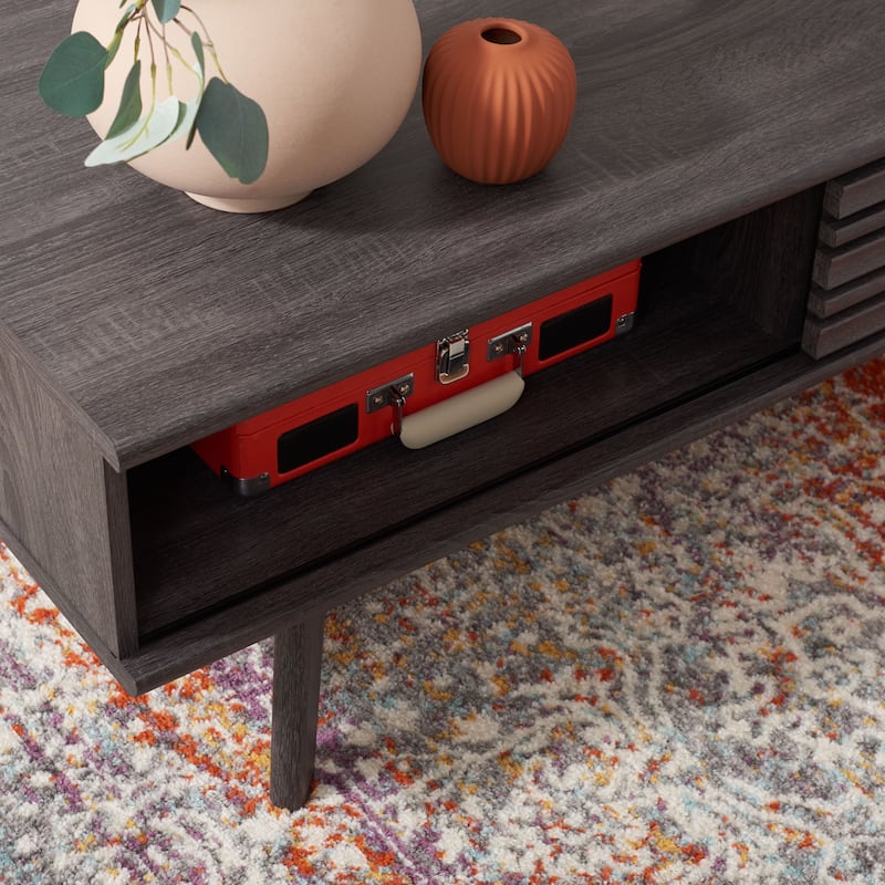 SAFAVIEH Rori Mid-Century 1-Shelf Walnut Coffee Table - 46" W x 23" D x 16" H