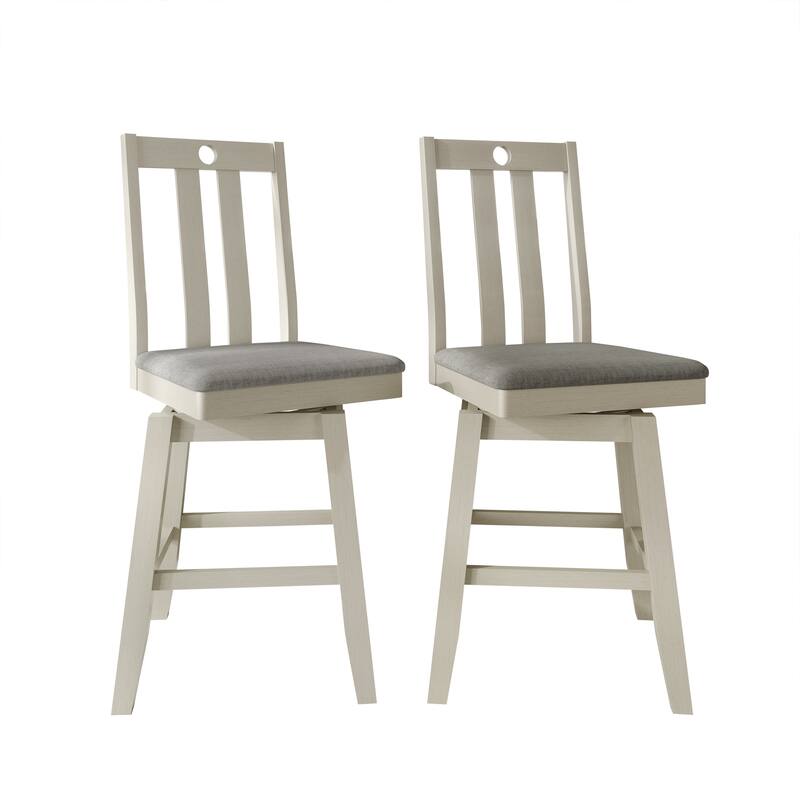 CraftPorch Mid Century Swivel Counter Chairs - Antique Grey