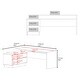 preview thumbnail 2 of 5, 70" Wide L-Shaped Office Desk with Cabinet and Shelves, Freestanding Design