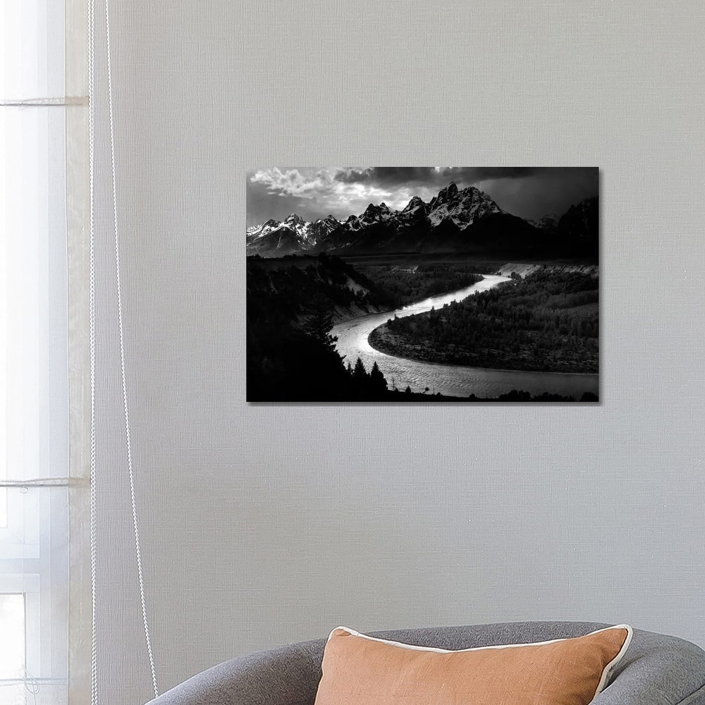 iCanvas "The Tetons - Snake River" by Ansel Adams Canvas Print