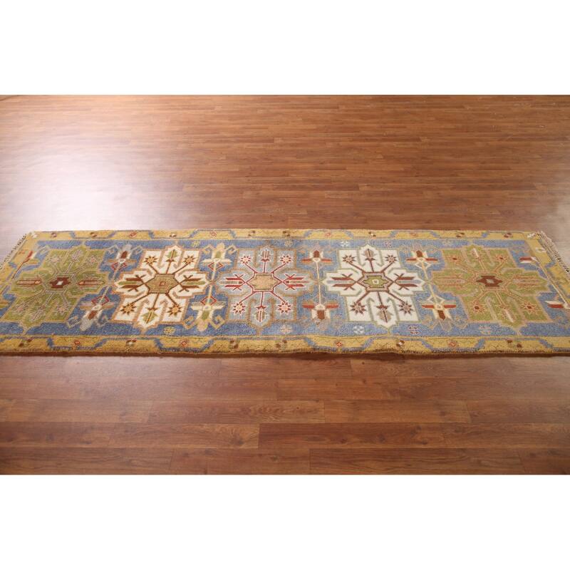 Kazak Runner Rug Hand-Knotted Traditional Wool Carpet - 2'7"x 8'0"