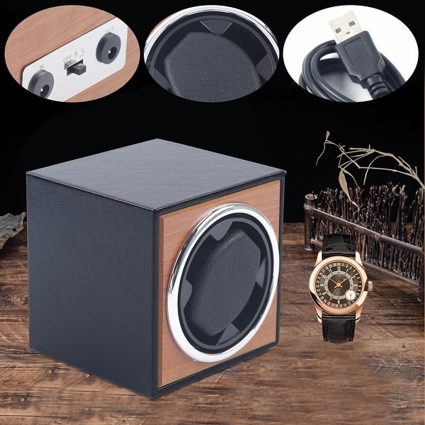 Erskine Automatic Rotation PU Leather Watch Winder Storage Box