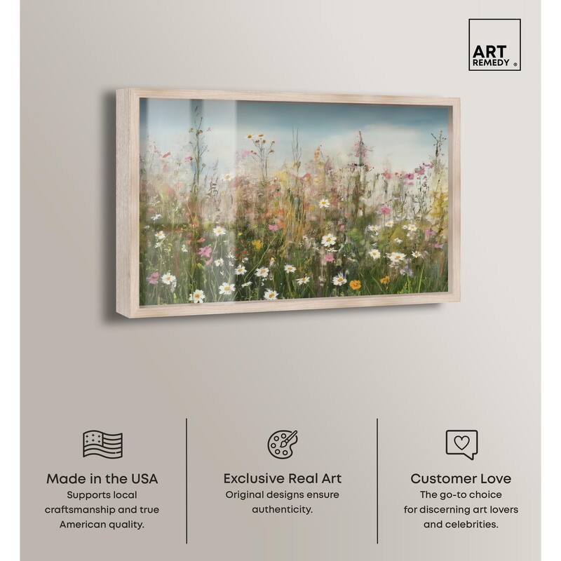 Glimmering Glade Garden I Shadowbox by Art Remedy