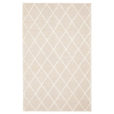 ECARPETGALLERY Braid weave Sienna Khaki Wool Rug - 5'0 x 8'2