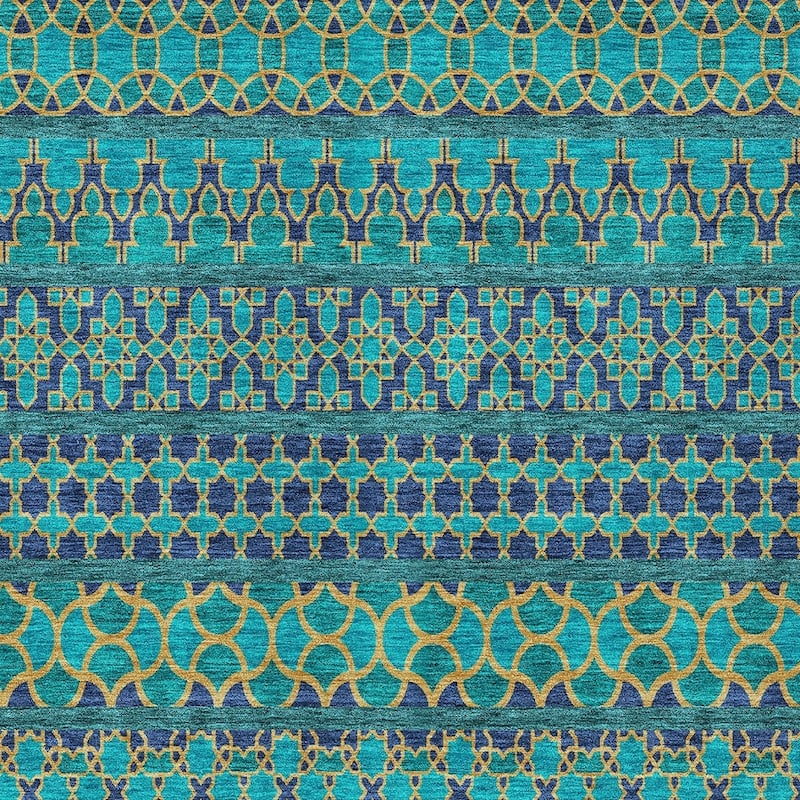 HomeRoots Quatrefoil Transitional Rectangle Outdoor Rug