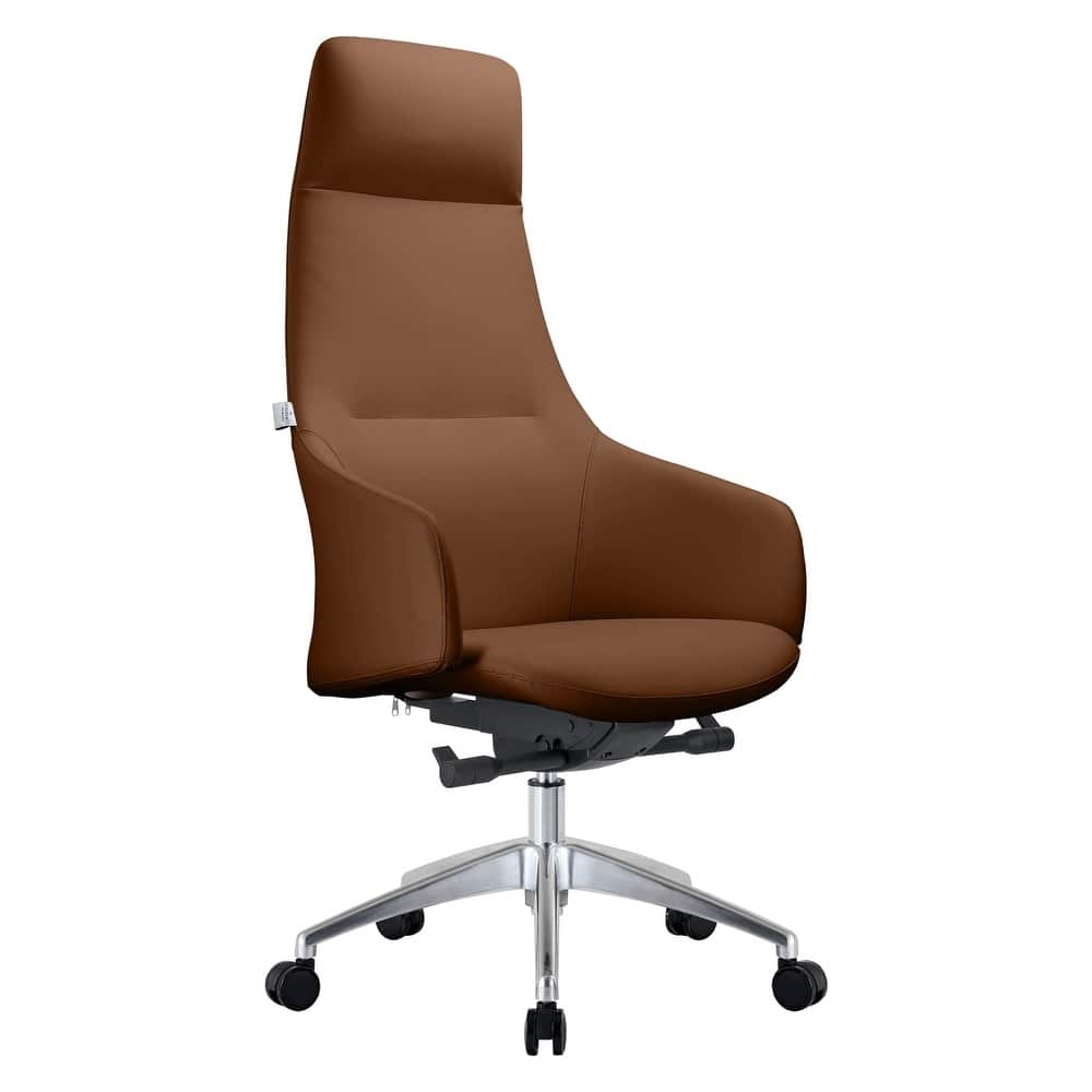 Celeste Ergonomic High Back Leather Executive Office Chair with Adjustable Height, Iron Frame, and Swivel Computer Task Chair