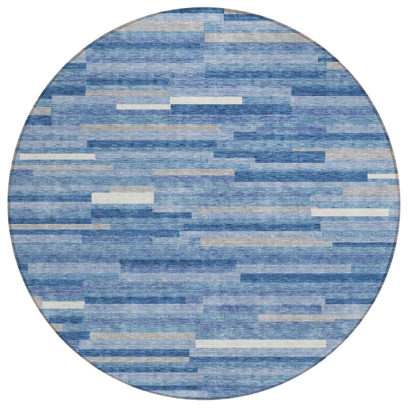 HomeRoots Striped Transitional Rectangle Outdoor Rug