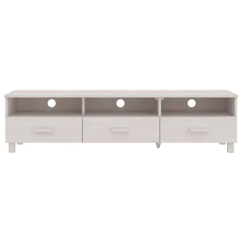 vidaXL TV Stand TV Console Sideboard TV Unit Cupboard HAMAR Solid Wood Pine - 62.2" x 15.7" x 15.7"
