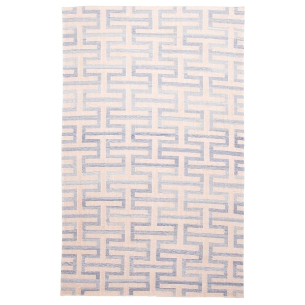 slide 2 of 9, ECARPETGALLERY Flat-Weave Ankara FW Pink Wool Kilim - 5'0 x 8'1