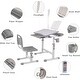 preview thumbnail 19 of 19, Kids Art Desk Drafting Table Desk Set with Adjustable Height, 40-Degree Tiltable Children Desktop, LED Light, Bookstand