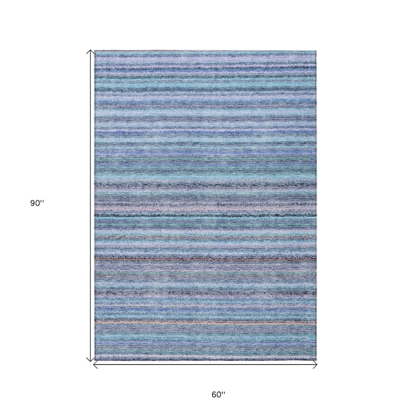 HomeRoots Striped Transitional Rectangle Outdoor Rug