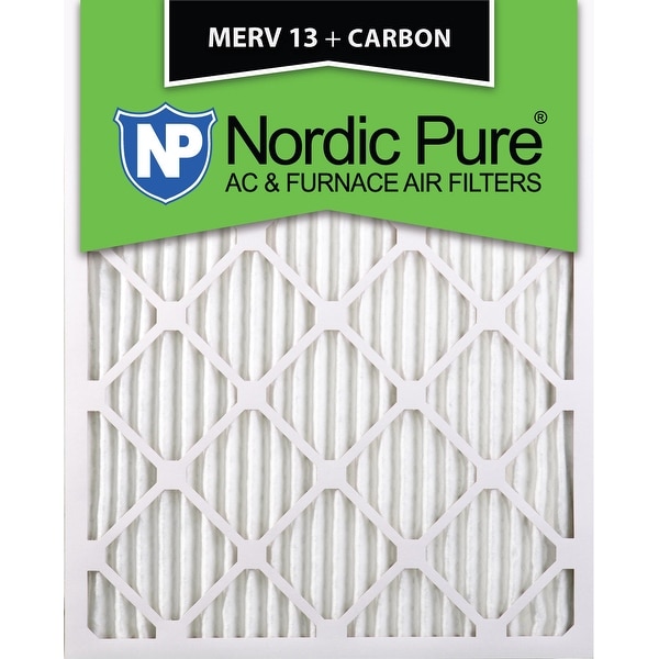 Nordic Pure 16x25x1 MERV 13 Plus Carbon AC Furnace Air Filters Qty
