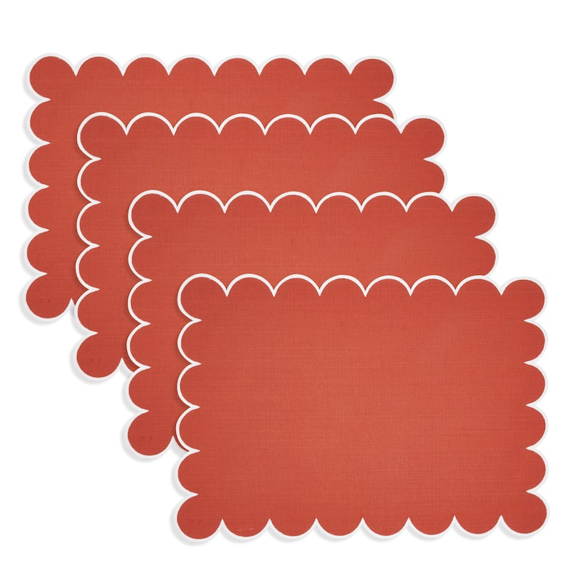 Eco Scallop Border Placemat (Set of 4) - 14"x20"