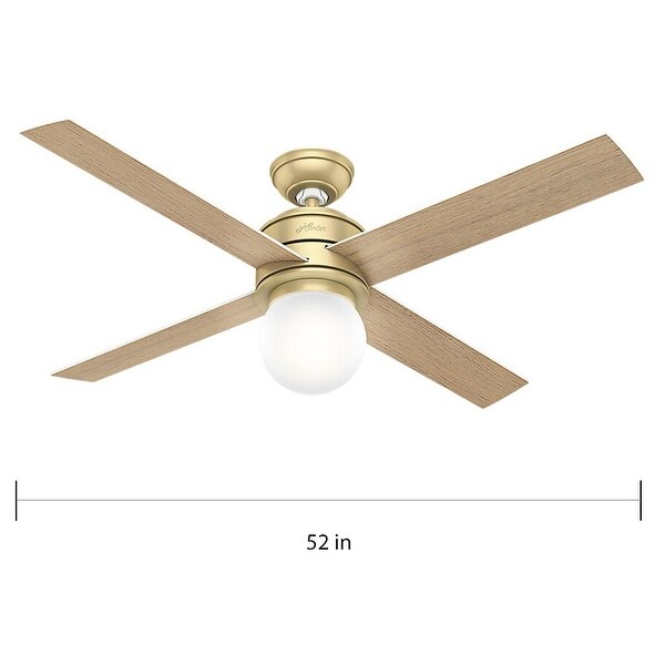 Hunter 52" Hepburn Ceiling Fan with LED Light Kit and Wall Control