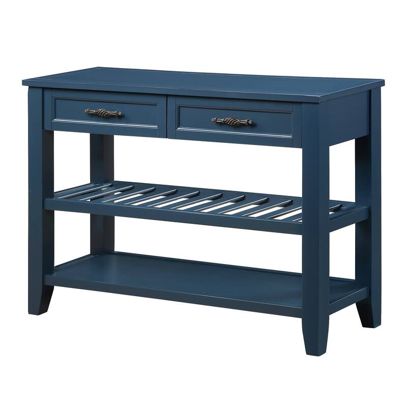 Furniture of Antique Solid Wood 3-drawer Sofa Console Table