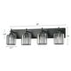 preview thumbnail 72 of 115, Mid-Century Modern Dimmable Bathroom Vanity Light Crystal Glass Wall Sconce