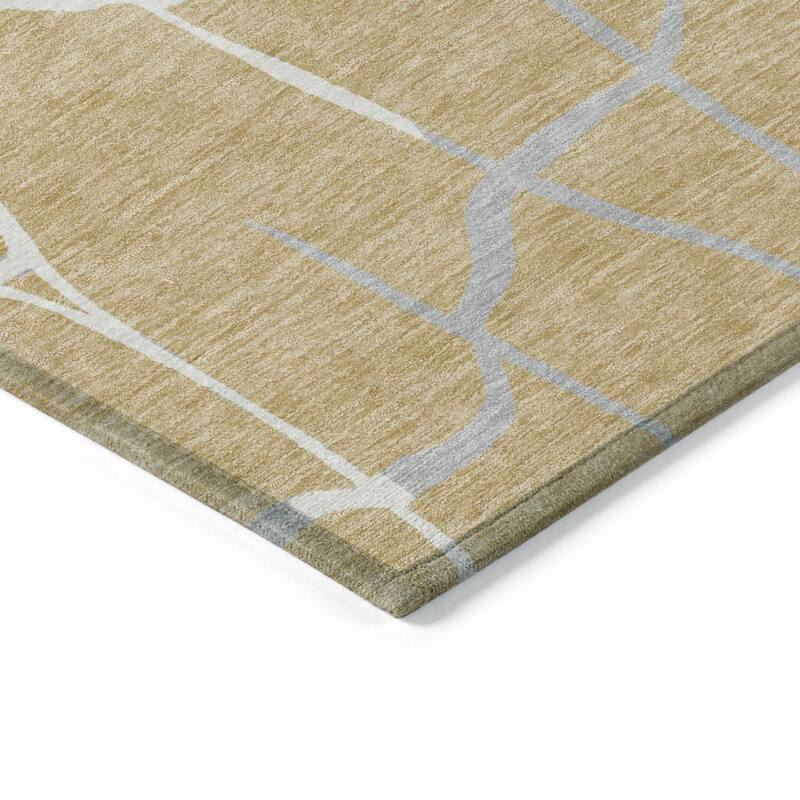HomeRoots Abstract Transitional Rectangle Outdoor Rug