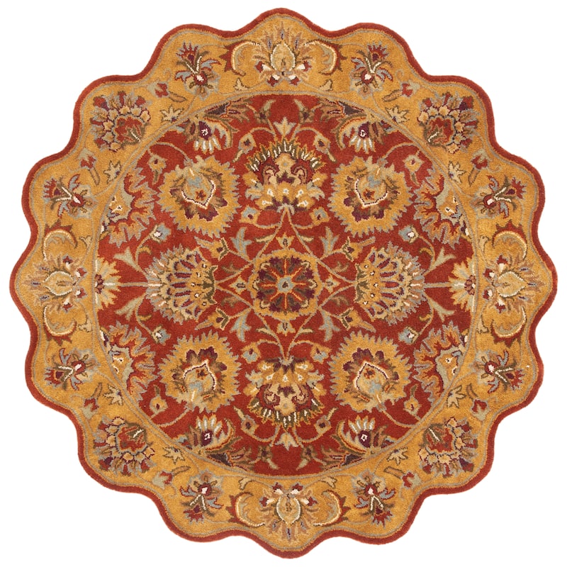 SAFAVIEH Handmade Heritage Flower Field Traditional Oriental Wool Rug
